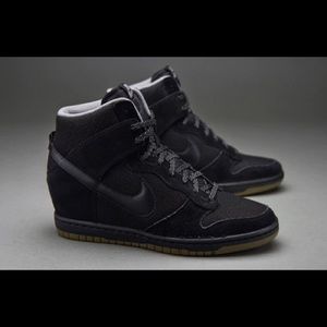 Nike Dunk Sky HI Essential Black Suede Wedge